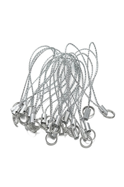 Choice11 50pcs Silver 20/50Pcs Polyester Cord with Double Jump Ring Lanyard R...