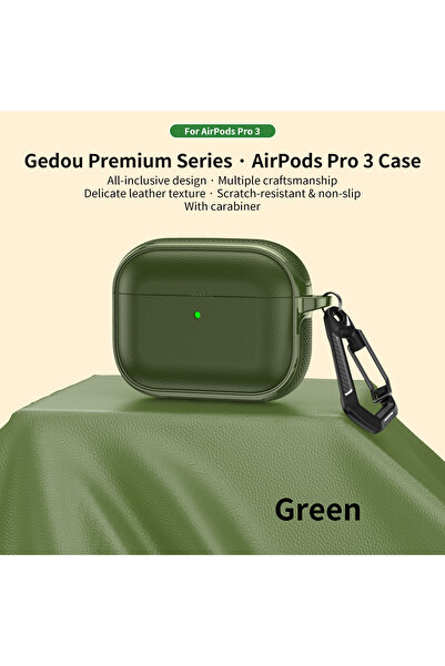 Choice15 for Airpods 4 green Leather Texture Case for Airpods 1 2 3 4 Pro Air...