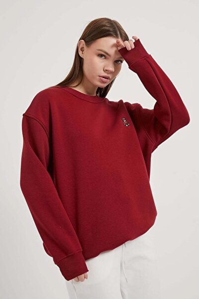 Arma Life Armalife 0097 Bear Embroidered Collar Sweatshirt for Women