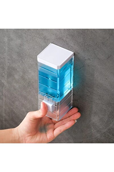 Choice 1PC Transparent A No Drill Wall Mounted Manual Press Soap Dispenser Tr...