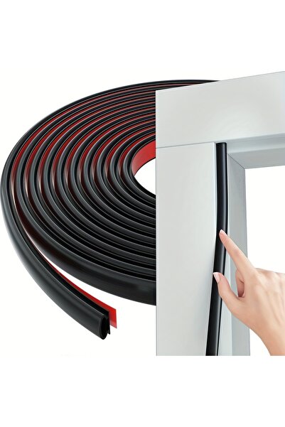Choice3 236.22in black 1pc 3/6m(118.11/236.22in) Self-adhesive Door Sealing S...