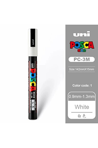 Choice11 PC-3M White 1pcs Japan UNI POSCA Markers PC-1M/3M/5M Acrylic Graffit...