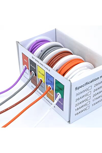 Choice3 5x10M 24AWG WHITE 20-24Gauge Electric Wire Flexible Silicone Wires 22...