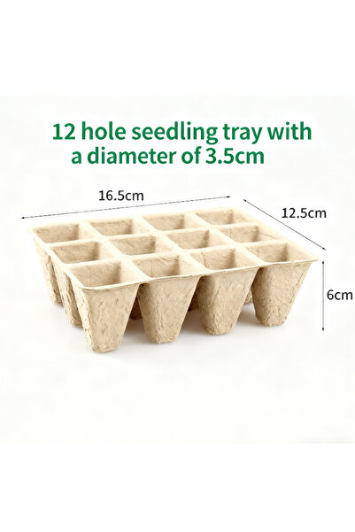 Choice 20Pcs 12 holes 10/12Grids Cell Nursery Pots for Seedling,Starter Tray ...