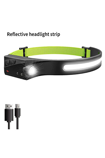 Choice1 B 1PC LED COB Induction Headlamp USB Rechargeable Headlight 5 Lightin...