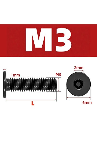 Choice38 20mm HCM-M3-30Pcs M2 M3 M4 M5 M6 M8 Black 304 Stainless Steel Low Pr...