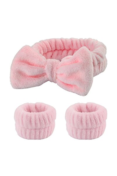 Choice Coral Fleece Style 29 Bow Headband Wristband Set Towel Elastic Soft Wa...