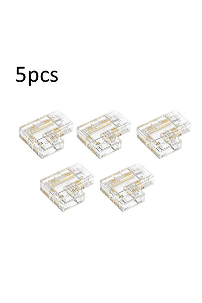 choice2 موصل شريط LED على شكل L بـ 3 دبابيس مقاس 10 مم، IP20، 5 قطع، موصل زاو...