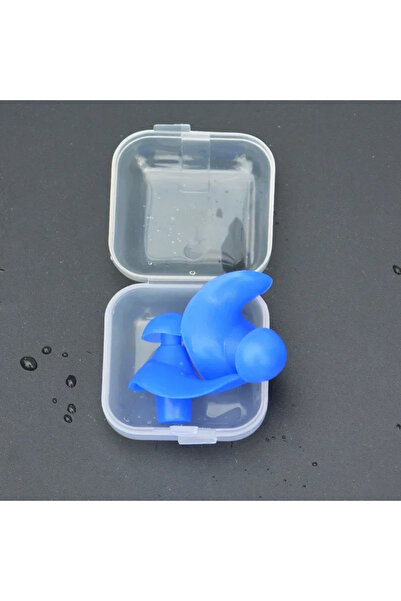 Choice Blue 1Pair Waterproof Swimming Earplugs with Box Soft Silicone Spiral ...