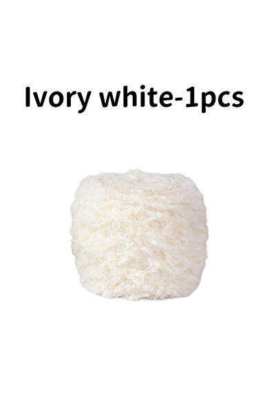 Choice Ivory white-1PCS 1 Skein 100 Grams Super Soft Fur Yarn Chunky Fluffy F...