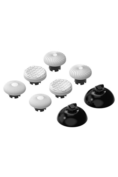 Choice مجموعة ملحقات White DATA FROG Metal Rocker Cap & Paddle لأجهزة PS4 و P...
