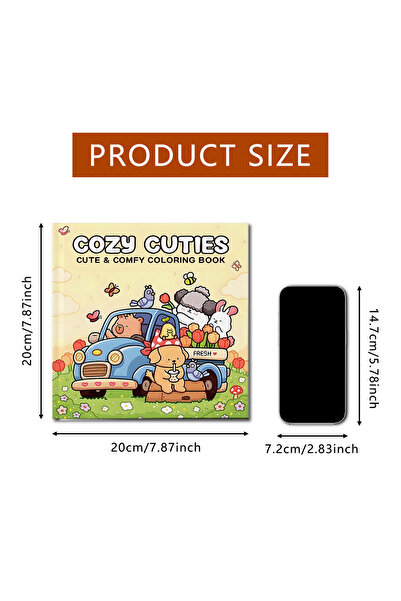 Choice10 X1-1162 Cozy Friends Coloring Book for Adults and Teens Featuring Cu...