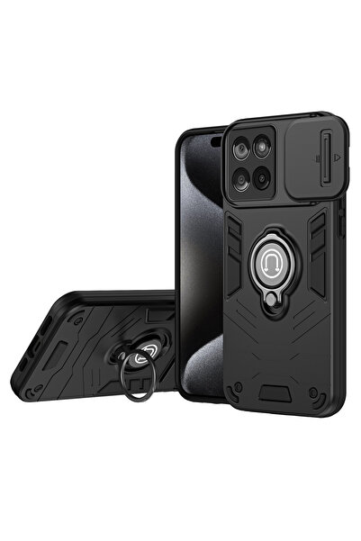 Choice5 Motorola Edge 60 Fusion Pc + tpu black Shockproof Bracket Case For MO...