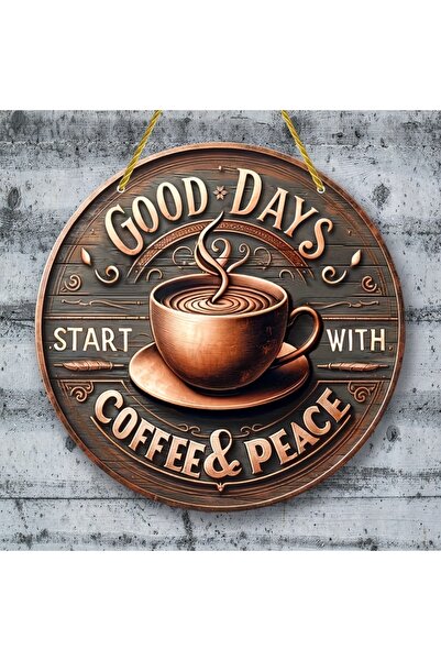 Choice 3 1pcs Wooden 2D Disc Vintage Coffee Theme Series Home Decoration Cafe...