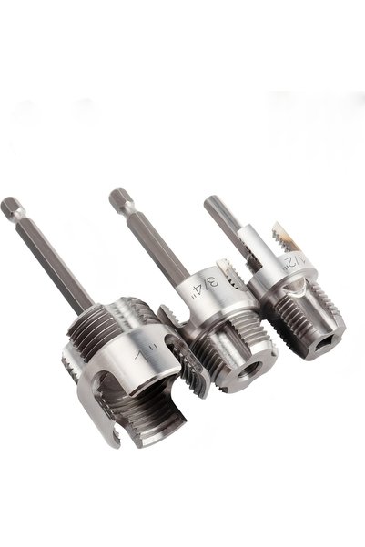 Choice 3pcs-SET 3pcs Internal and External Threading Tool, Dual-Function Pipe...