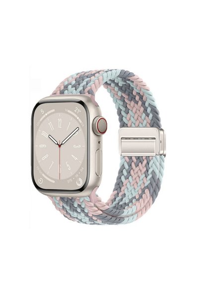 Choice95 S10-42-38 40 41mm 2 PWH Nylon Braided Band Strap Compatible For Appl...