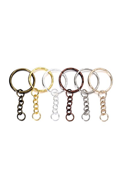 Choice 25mm x 50Pcs Mixed 02 50Pcs/Lot Key Ring Key Chain Round Split Keyfob ...