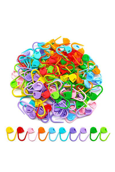 choice2 100pcs Colored Small Clip Locking Stitch Markers Knitting Tool Croche...