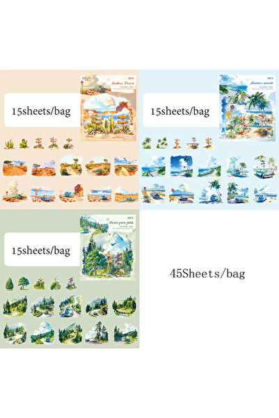Choice S25819-123 Mr Paper 45Pcs/bag Journey of Discovery Series PET Nature L...
