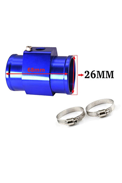 Choice15 26mm-BU 26MM-40MM Blue & Black Aluminium Water Temp Gauge Radiator T...