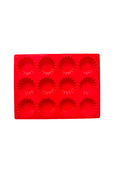 Choice red 1 pc 12 cavity circular Maffei cup egg tart chocolate biscuit mold...