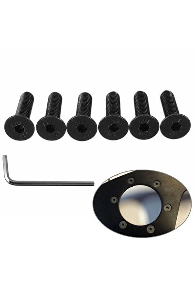 Choice Black Fit for OMP NARDI MOMO 6pcs Burnt Titanium Blue Steering Wheel B...