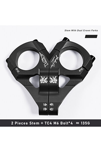 Choice black KRSEC MTB Bike Stem + TC4 M6 Bolts CNC Aluminum Alloy Downhill B...