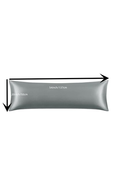 Choice1 body Pillowcase Dark Gray 1pc Luxurious Satin Pillowcase for Hair and...