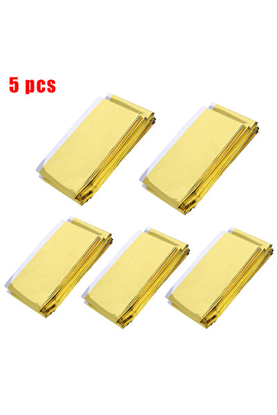 Choice1 5PCS-Gold-Silver 1/5/10/20/30Pcs Outdoor Emergency Gold-Sliver Surviv...