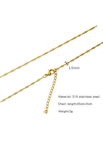 Choice HC0025G1645 HIYEE Stainless Steel Snake Ball Stick O Shape Beads Rope ...