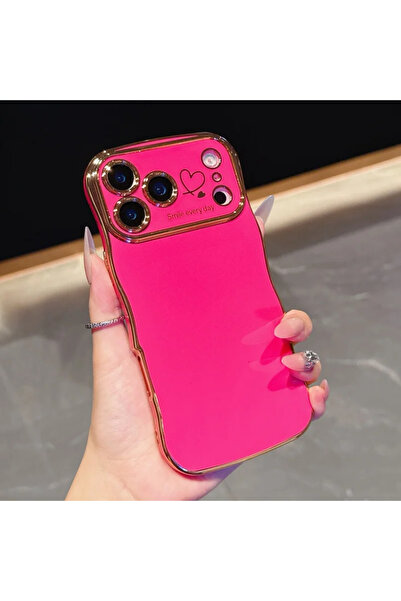 Choice iPhone17 Pro Rose Red Electroplating Side Love Phone Case for IPhone 1...