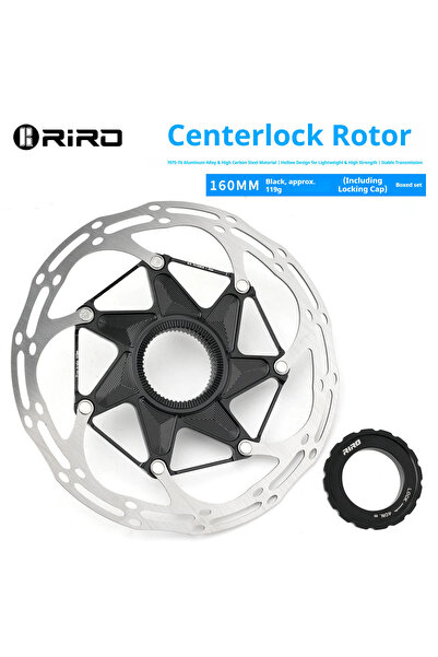 Choice 160MM-Black 1PC RIRO Center Lock Disc Brake Rotor 140mm/160mm Ventilat...