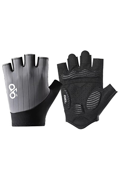Choice8 M Gray LOOGDEEL Half Finger MTB Cycling Gloves for Men SBR Padded Ant...