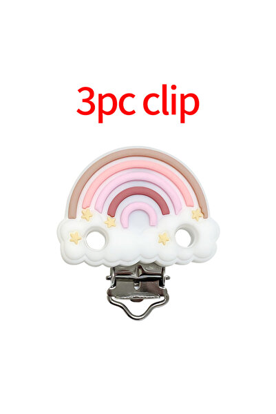 Choice31 3pcs clip 3pcs Silicone Elephant Bear Fox Unicorn Lion Shape Clips D...