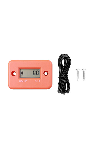 Kebidumei Orange Waterproof LCD Display Digital Hour Meter Inductive Timer fo...