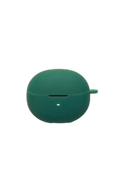 choice2 Dark Green Anti-fall Earphone Case Silicone with Carabiner Earbuds Co...
