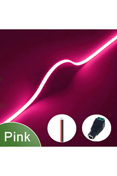 Choice25 5m 3mm Pink 3mm Ultra Thin 12V Colorful COB LED Strip Dimmable 3000K...