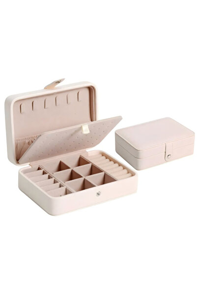 Choice1 S pinkish white Leather Jewelry Box Organizer Jewelry Display Jewelry...