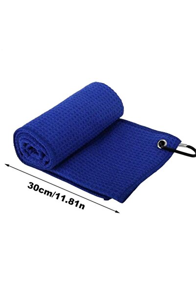 Choice Blue 30x30cm Golf Towel Wipe Club Bag Cleaning Cloth Waffle Pattern Go...