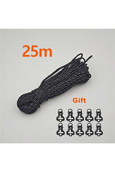 Choice 25m rope black 2.5mm Reflective Tent Rope High Strength 20m 25m 50m Mu...