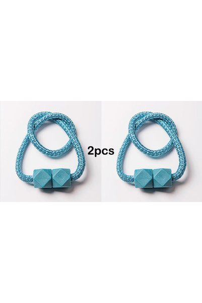 Choice sky blue 2pcs Curtain Tiebacks with Strong Magnet Thick Rope Design Be...