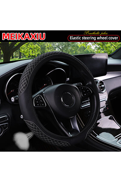 Choice1 black 3D Double-Layer Mesh Breathable PU Leather Steering Wheel Cover...