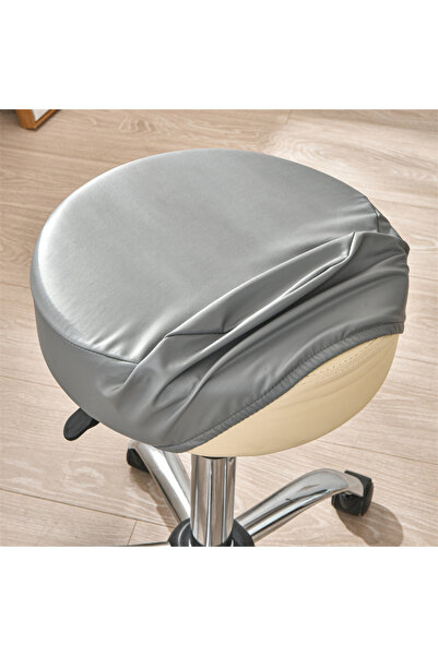 Choice A3 Round stool cover 1pc Waterproof Round Stool Cover Stretch PU Leath...