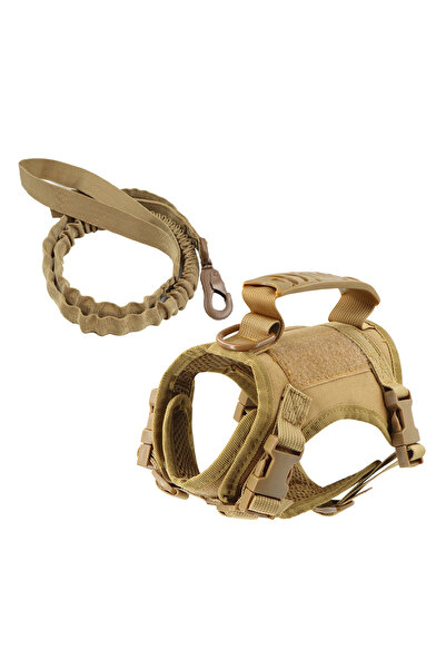 Choice6 Brown set Tactical Cat Harness and Leash Set For Walking Escape Proof...