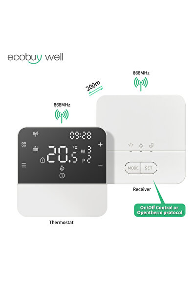 Choice1 AT511-OT(Black) Opentherm Wireless Boiler Thermostat Heating Room The...