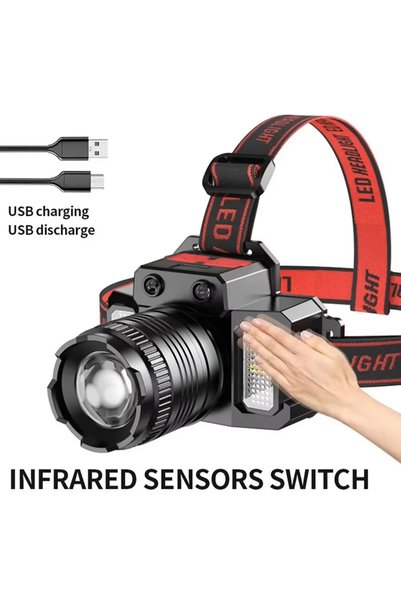 choice2 مصباح رأس LED قوي قابل لإعادة الشحن مع مستشعر حركة من XIWANGFIRE طراز...