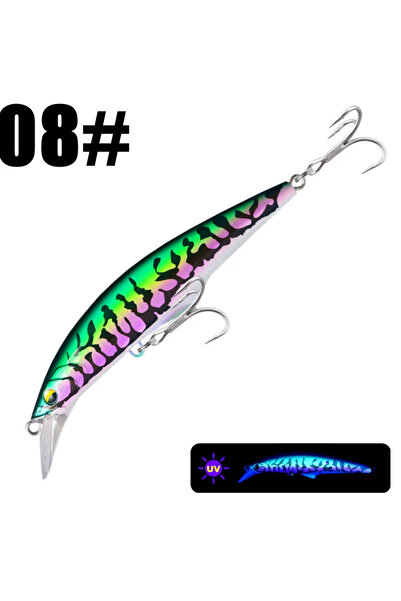 Choice 120mm 46g 08 GREENSPIDER 46g 120mm Sinking Minnow Fishing Lure Bass Ba...