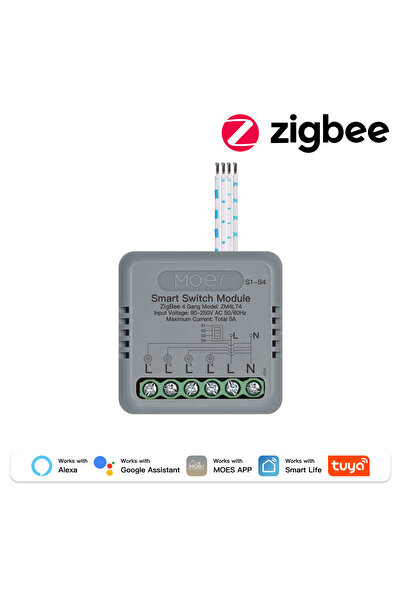 Choice6 وحدة تحكم ذكية صغيرة MOES ZigBee بـ 4 أزرار، متوافقة مع Tuya WiFi، وح...