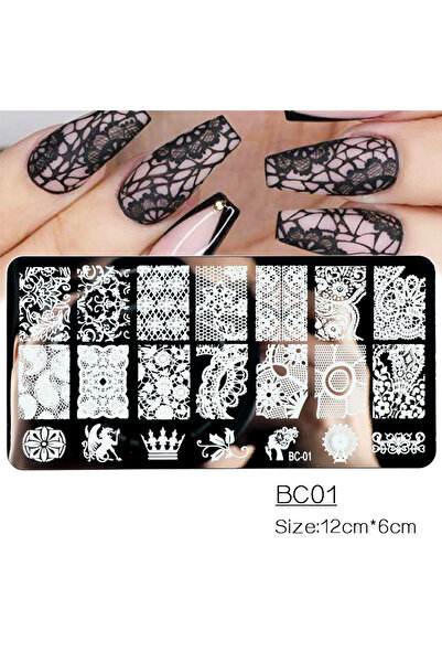 Choice5 BC01 1PC Wedding Nail Art Stamping Plate Romantic Elegant Lace Flower...