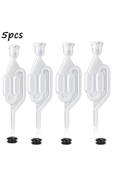 Choice4 5 pcs S-ShapeTwin Bubble Airlock for Wine Making Airlock for Wine Fer...